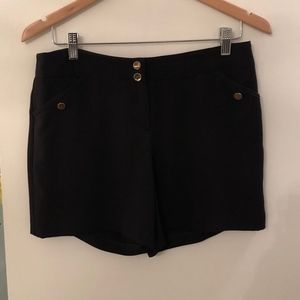 Black Shorts with Gold Buttons